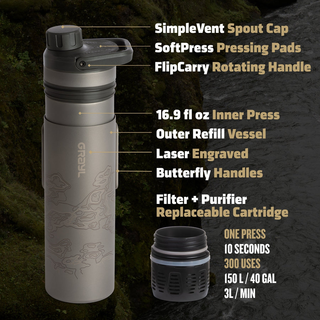16.9oz UltraPress Ti Purifier - Quest Outdoors