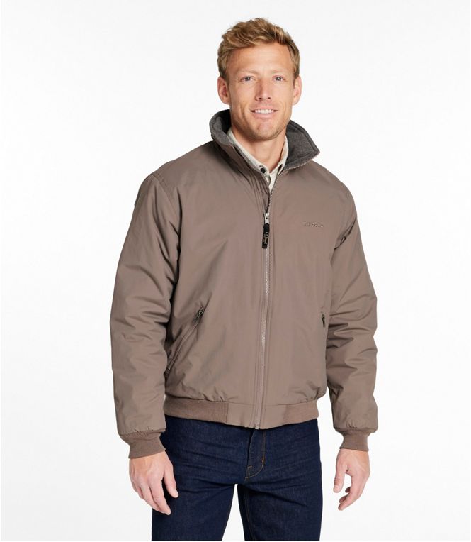 L.L.Bean Men's Warm-Up Jacket, Fleece Lined, Regular