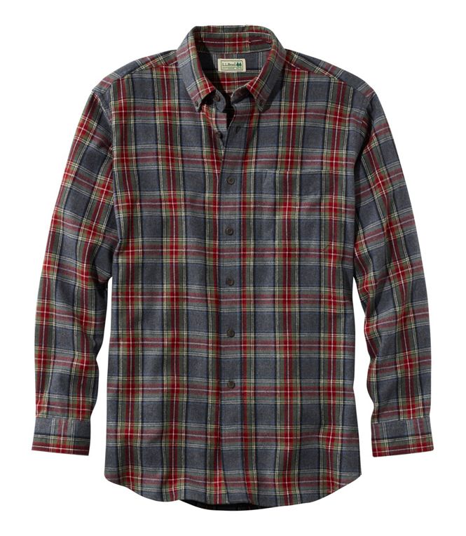L.L.Bean Men's Scotch Plaid Flannel Shirt, Traditional Fit