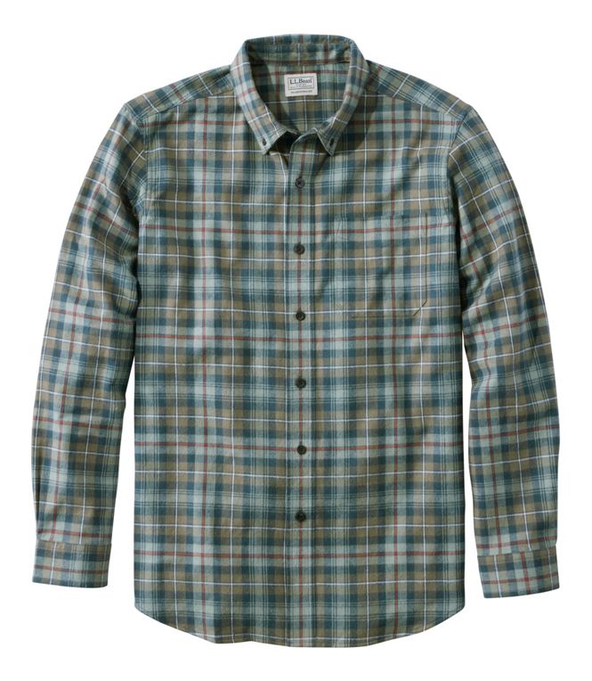 L.L.Bean Men's Scotch Plaid Flannel Shirt, Traditional Fit