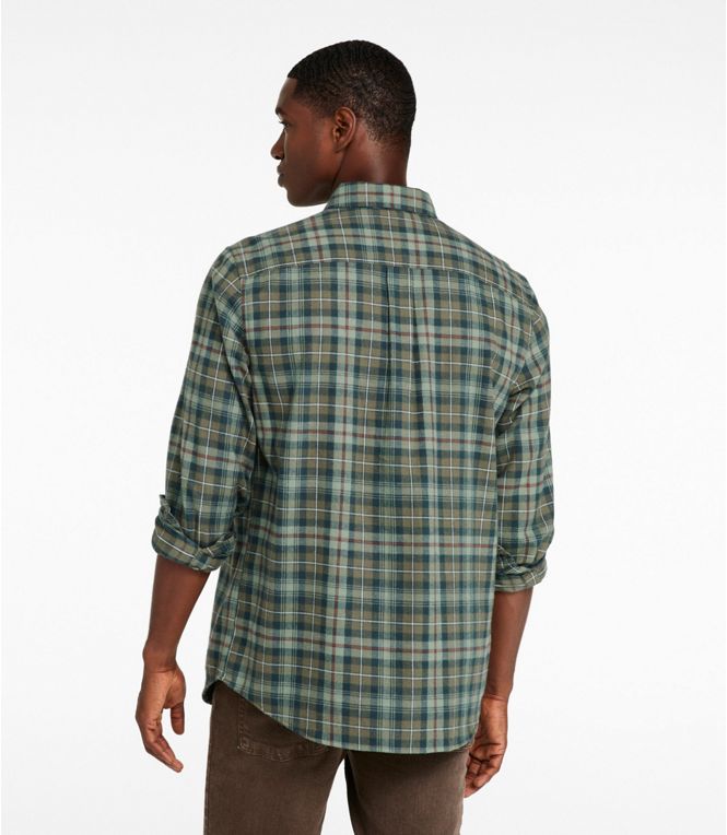 L.L.Bean Men's Scotch Plaid Flannel Shirt LS Tall