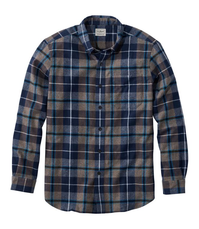 L.L.Bean Men's Scotch Plaid Flannel Shirt LS Tall