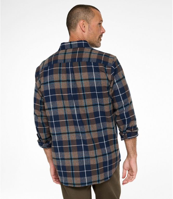 L.L.Bean Men's Scotch Plaid Flannel Shirt LS Tall