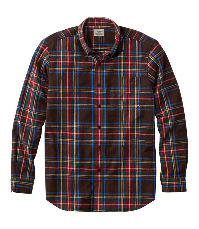 L.L.Bean Men's Scotch Plaid Flannel Shirt LS Tall