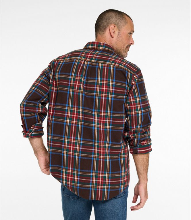 L.L.Bean Men's Scotch Plaid Flannel Shirt LS Tall