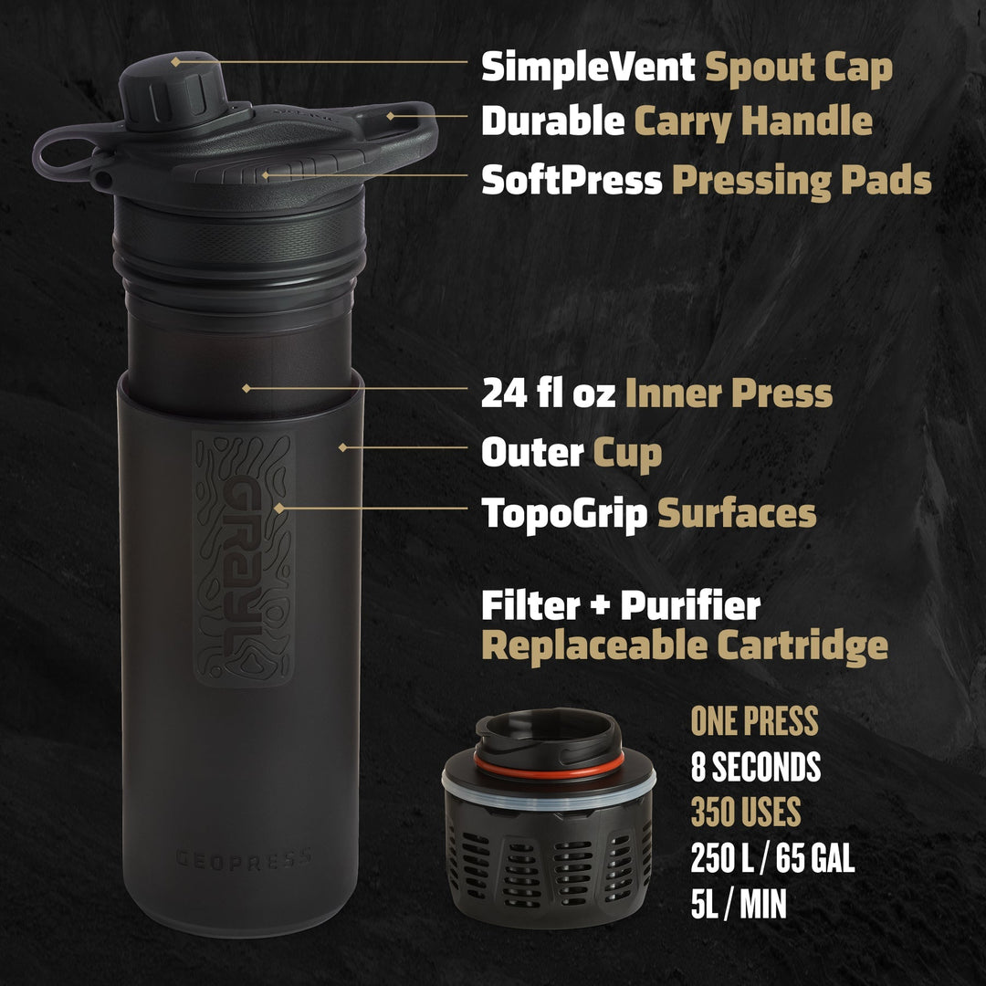 24oz GeoPress Purifier - Quest Outdoors