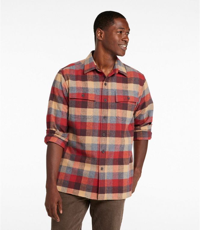 L.L.Bean Men's Chamois Shirt Plaid Regular