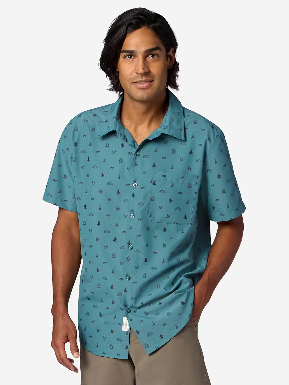 Marmot Men's AirExchange UPF 40 Novelty Short-Sleeve Collared Shirt
