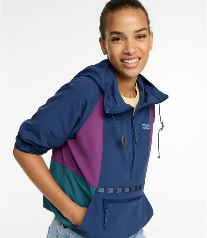 L.L.Bean Woman's Mountain Classic Anorak Multi Color Regular
