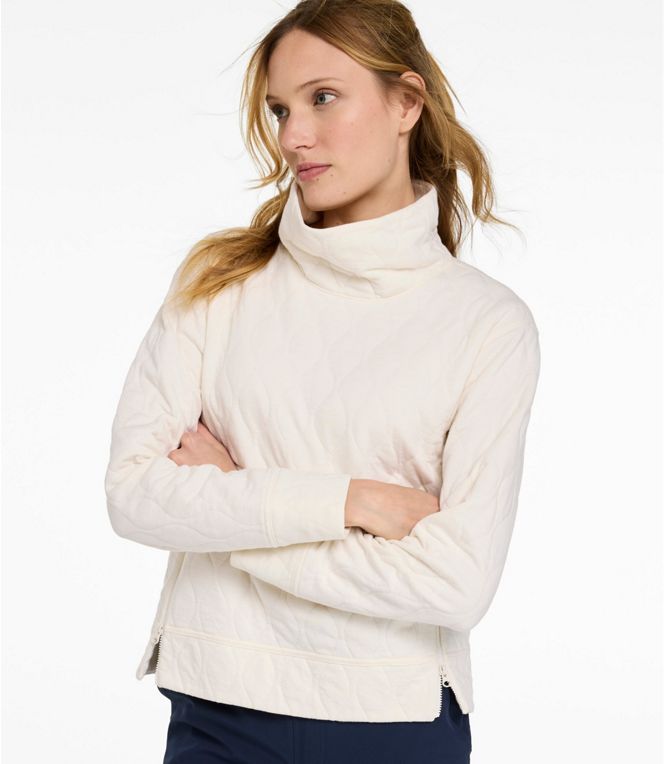 L.L.Bean Women's VentureSoft Quilted Funnelneck Pullover, Regular