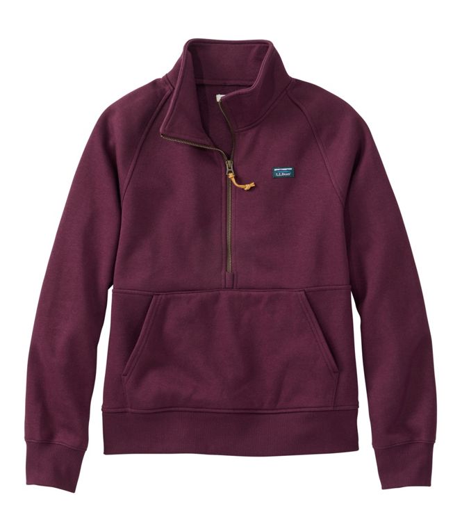 L.L.Bean W's Mountain Classic 1/2 Zip Sweatshirt Reg