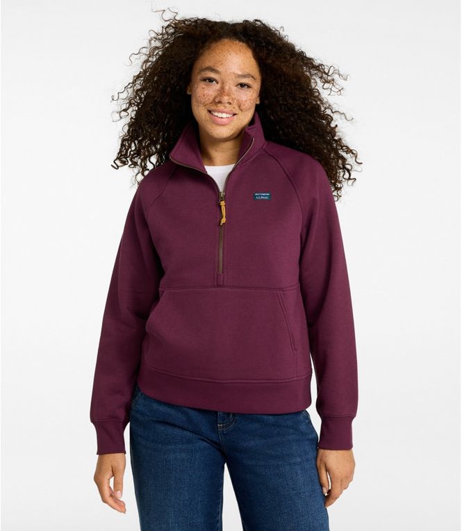 L.L.Bean W's Mountain Classic 1/2 Zip Sweatshirt Reg
