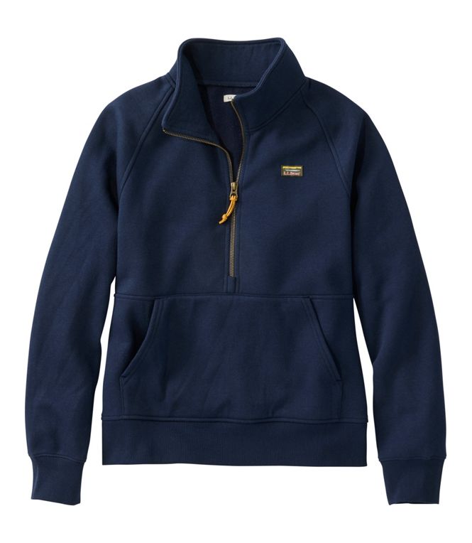 L.L.Bean W's Mountain Classic 1/2 Zip Sweatshirt Reg