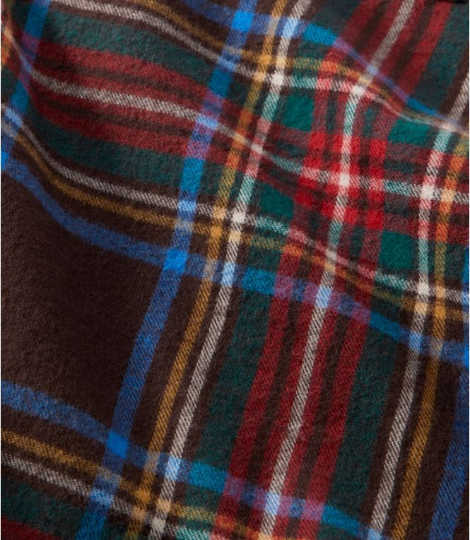 L.L.Bean Women's Scotch Plaid Shirt Y-Neck Regular