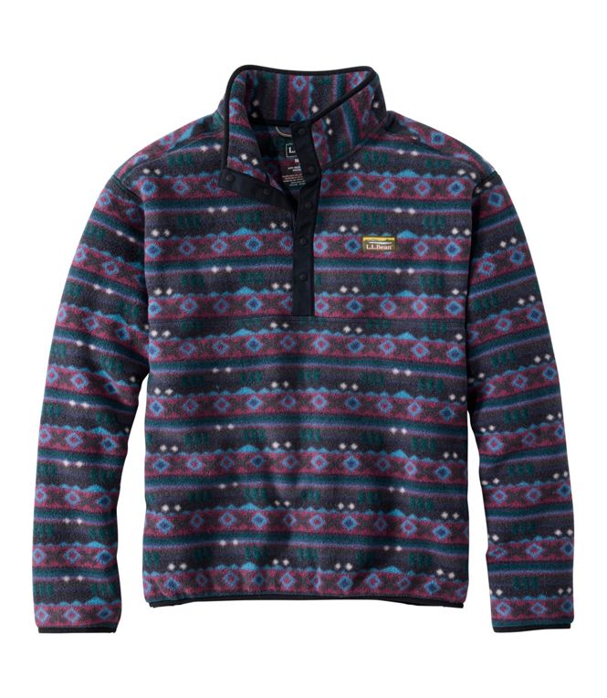 L.L.Bean Men's Mountain Classic Fleece Pullover, Print, Regular