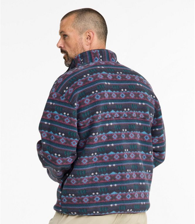 L.L.Bean Men's Mountain Classic Fleece Pullover, Print, Regular