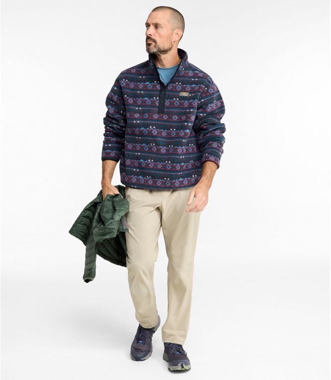 L.L.Bean Men's Mountain Classic Fleece Pullover, Print, Regular
