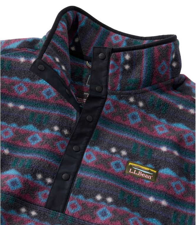 L.L.Bean Men's Mountain Classic Fleece Pullover, Print, Regular