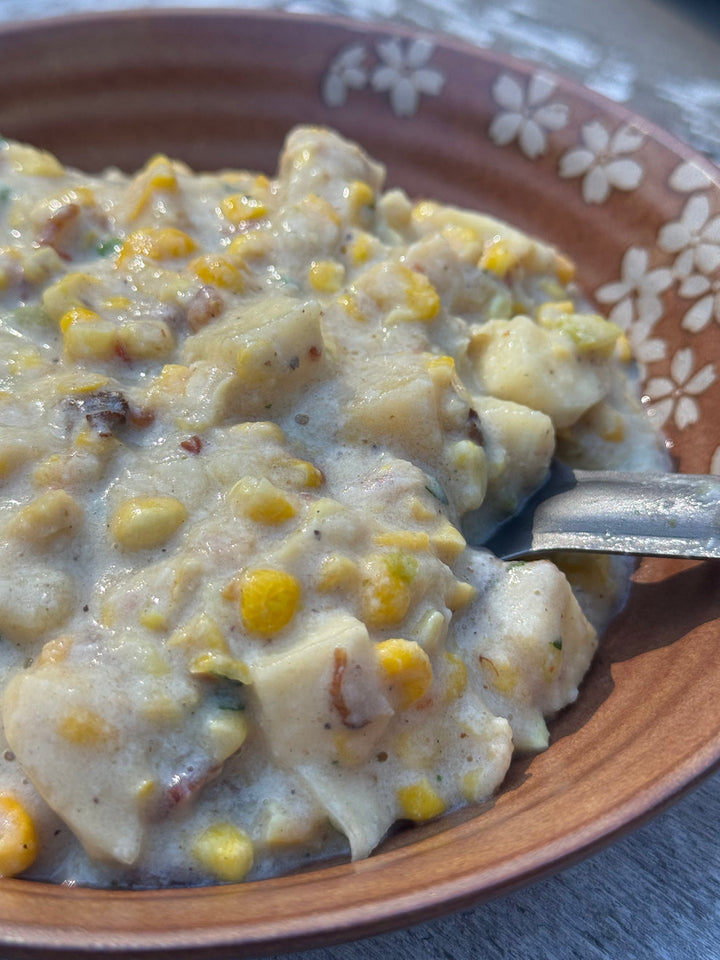 Luxefly BaseCamp Corn and Bacon Chowder