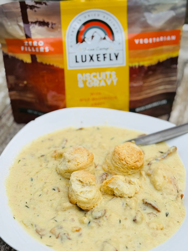 Luxefly BaseCamp Mushroom Biscuits and Gravy