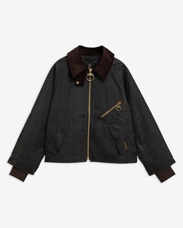 Barbour Women's Arlene Checked Wax Jacket