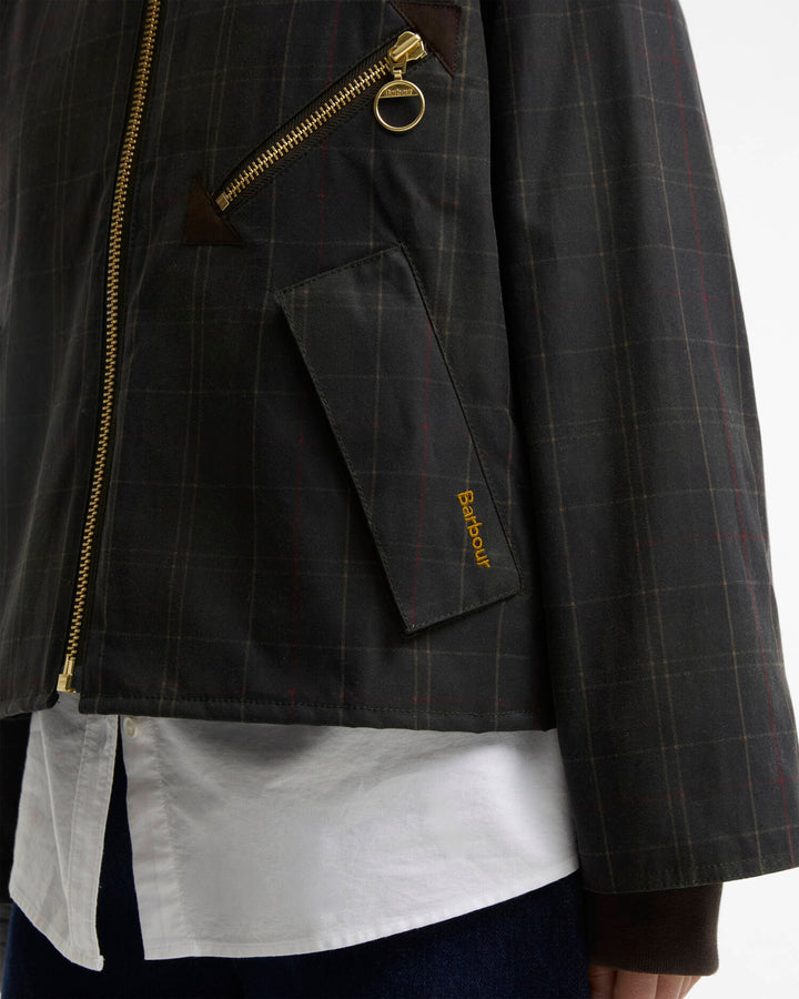 Barbour Women's Arlene Checked Wax Jacket