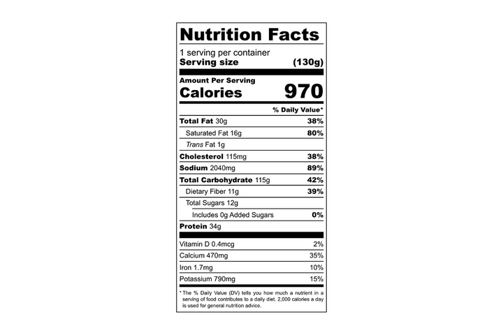 FOUNDATION Outdoors, Lasagna Meal