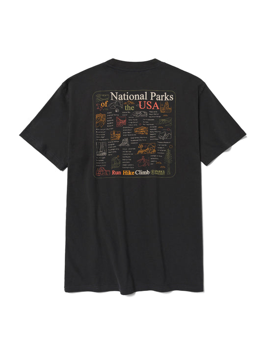 Parks Project National Parks Outline Checklist Tee