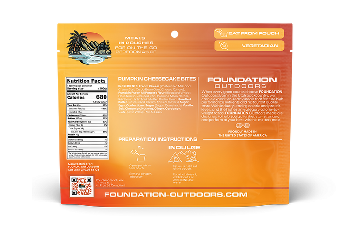 FOUNDATION Outdoors Pumpkin Cheesecake Bites