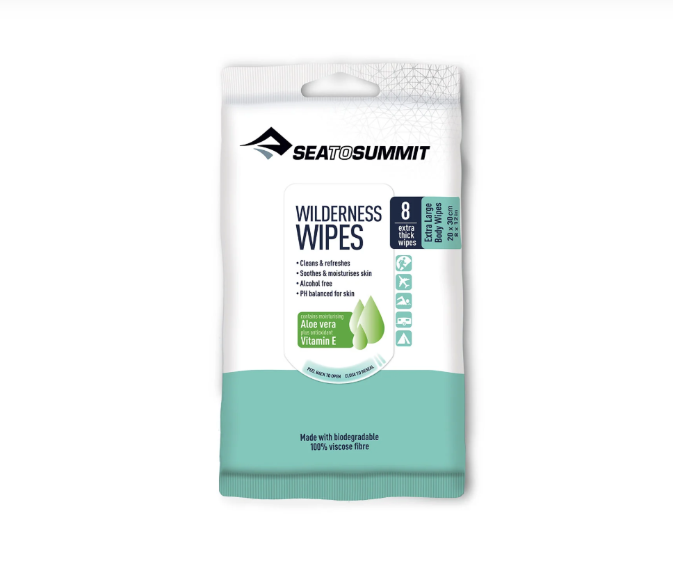 Sea to Summit Wilderness Wipes  XL | 8in x 12in | 8 wipes per pack