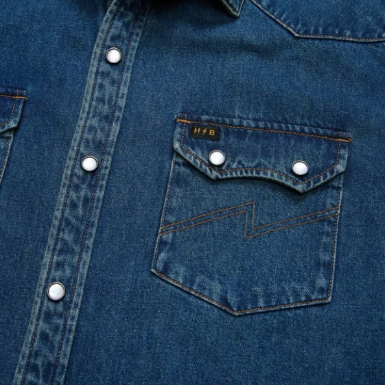 Howler Bros Men's Dust Up Denim Snapshirt