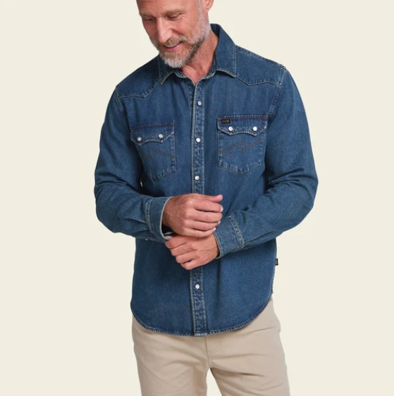 Howler Bros Men's Dust Up Denim Snapshirt