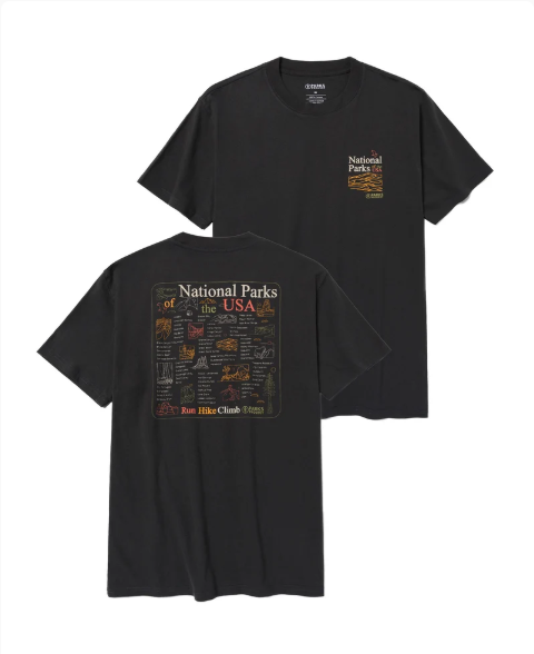 Parks Project National Parks Outline Checklist Tee
