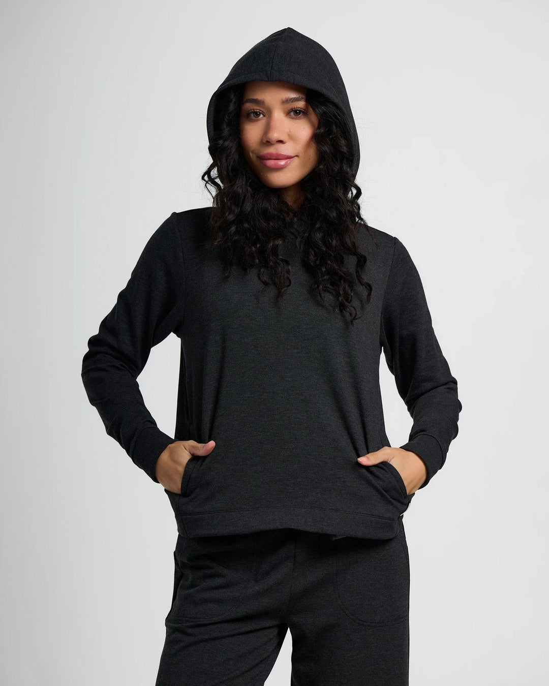 Free Fly Women's Bamboo Lightweight Fleece Cropped Hoodie