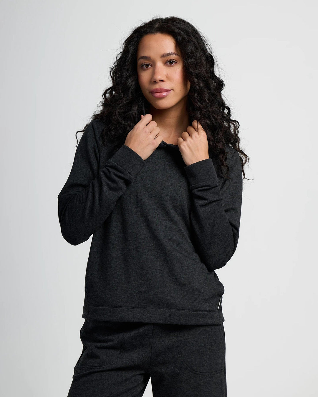 Free Fly Women's Bamboo Lightweight Fleece Cropped Hoodie