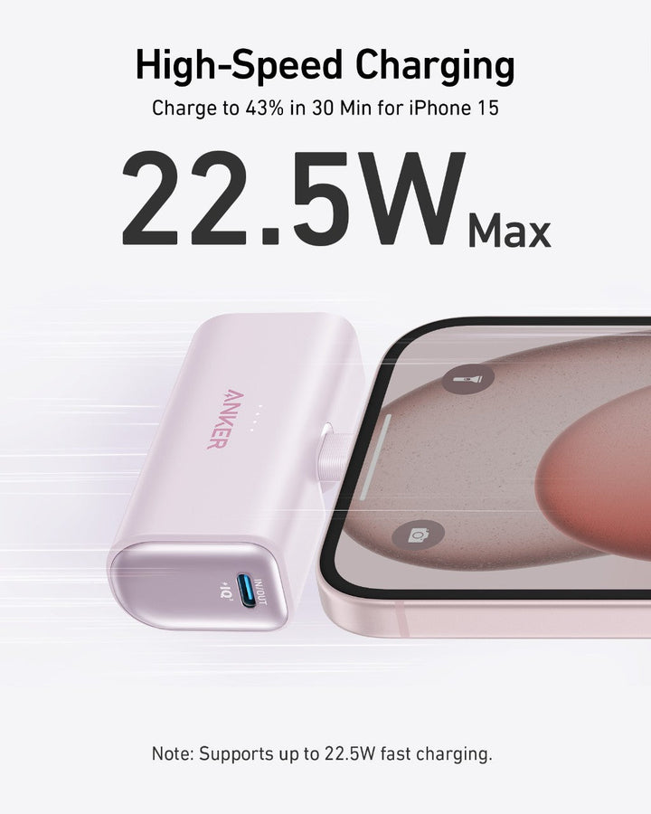 Anker Nano Power Bank (22.5W, Built-In USB-C Connector) - Quest Outdoors