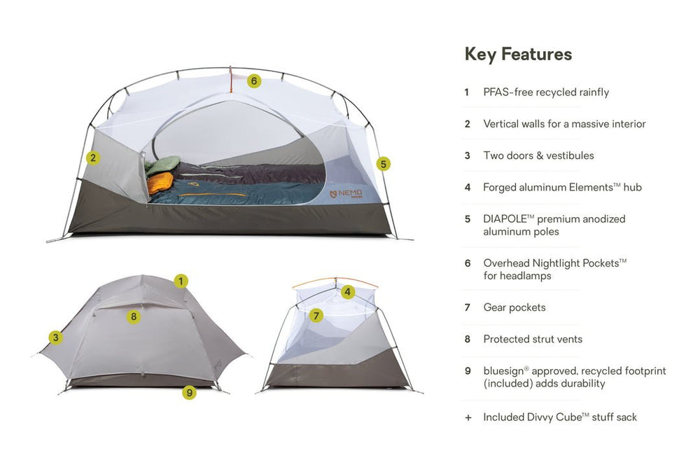 Aurora™2P Backpacking Tent & Footprint - Quest Outdoors