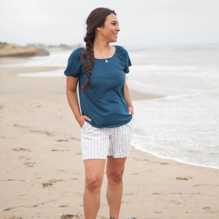 Aventura Women's Breezy Striped Pull - On Short - Quest Outdoors