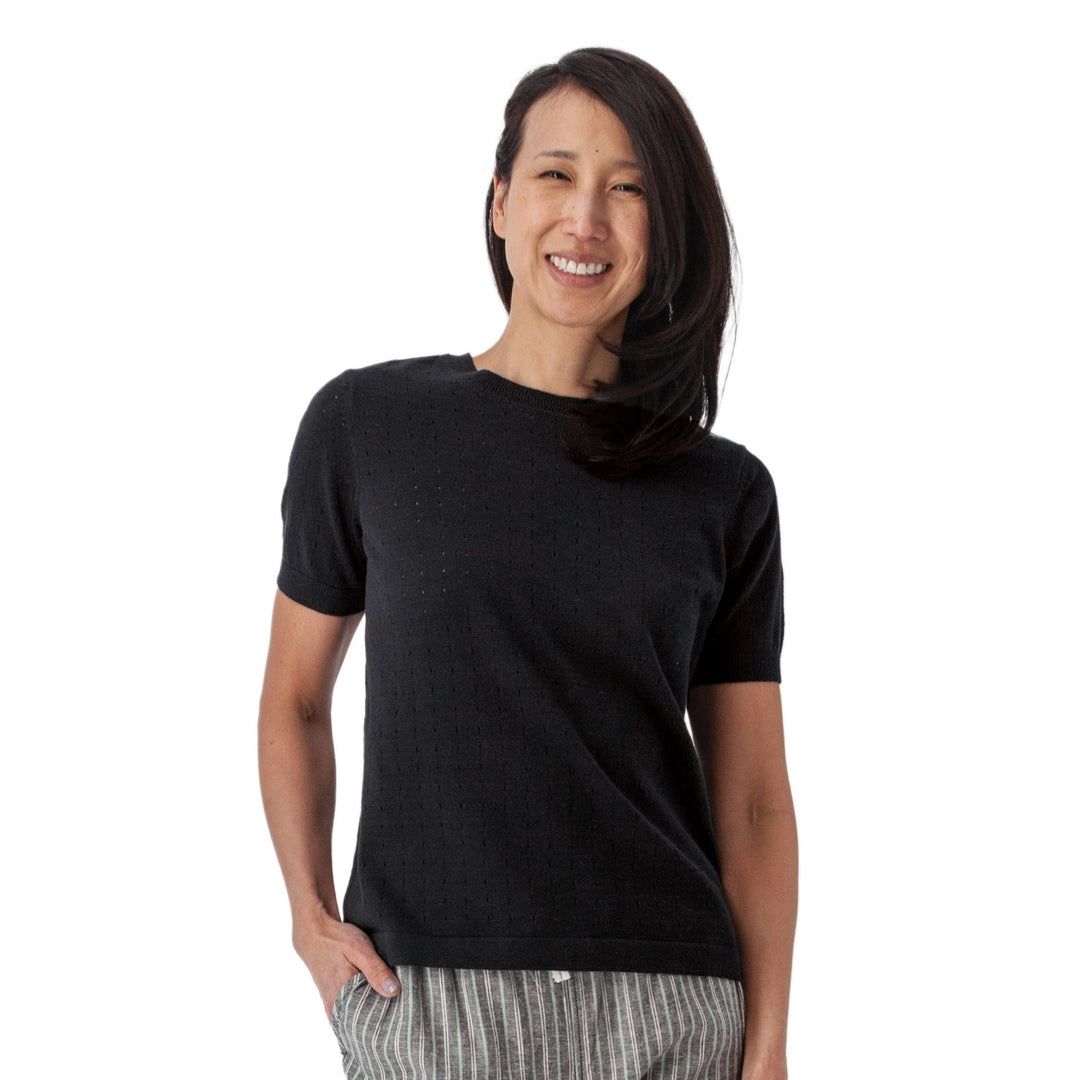 Aventura Women's Lottie Pointelle Sweater Top - Quest Outdoors