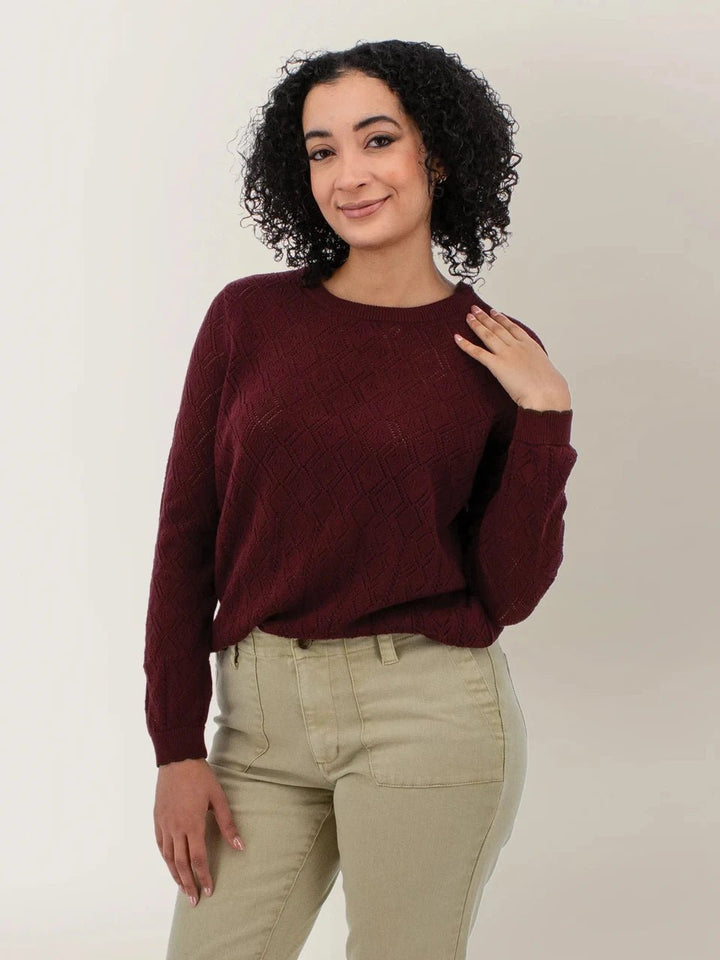 Aventura Women's Windsong Pointelle Organic Cotton Sweater - Quest Outdoors