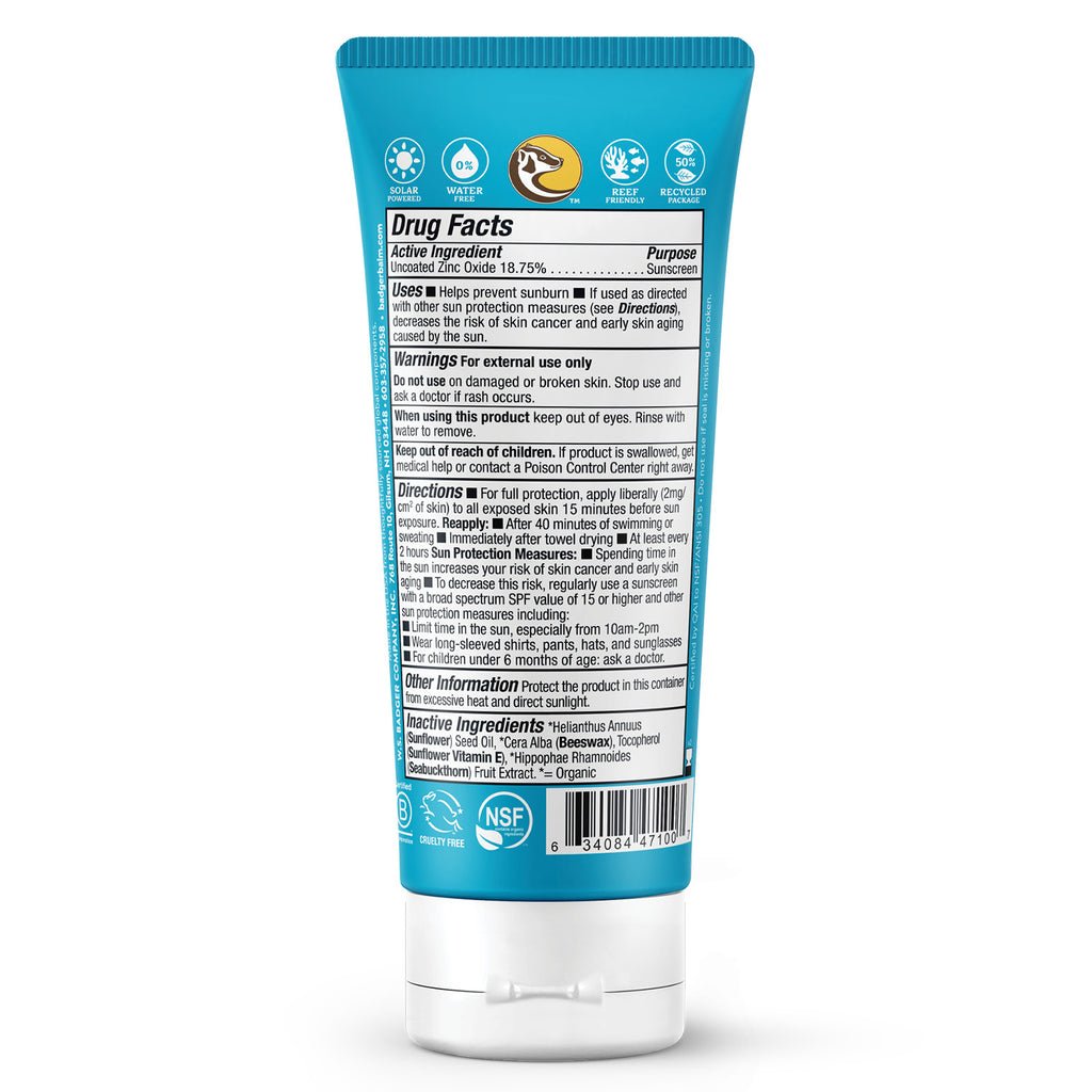 Badger Active Mineral Sunscreen Cream - SPF 30 - Quest Outdoors