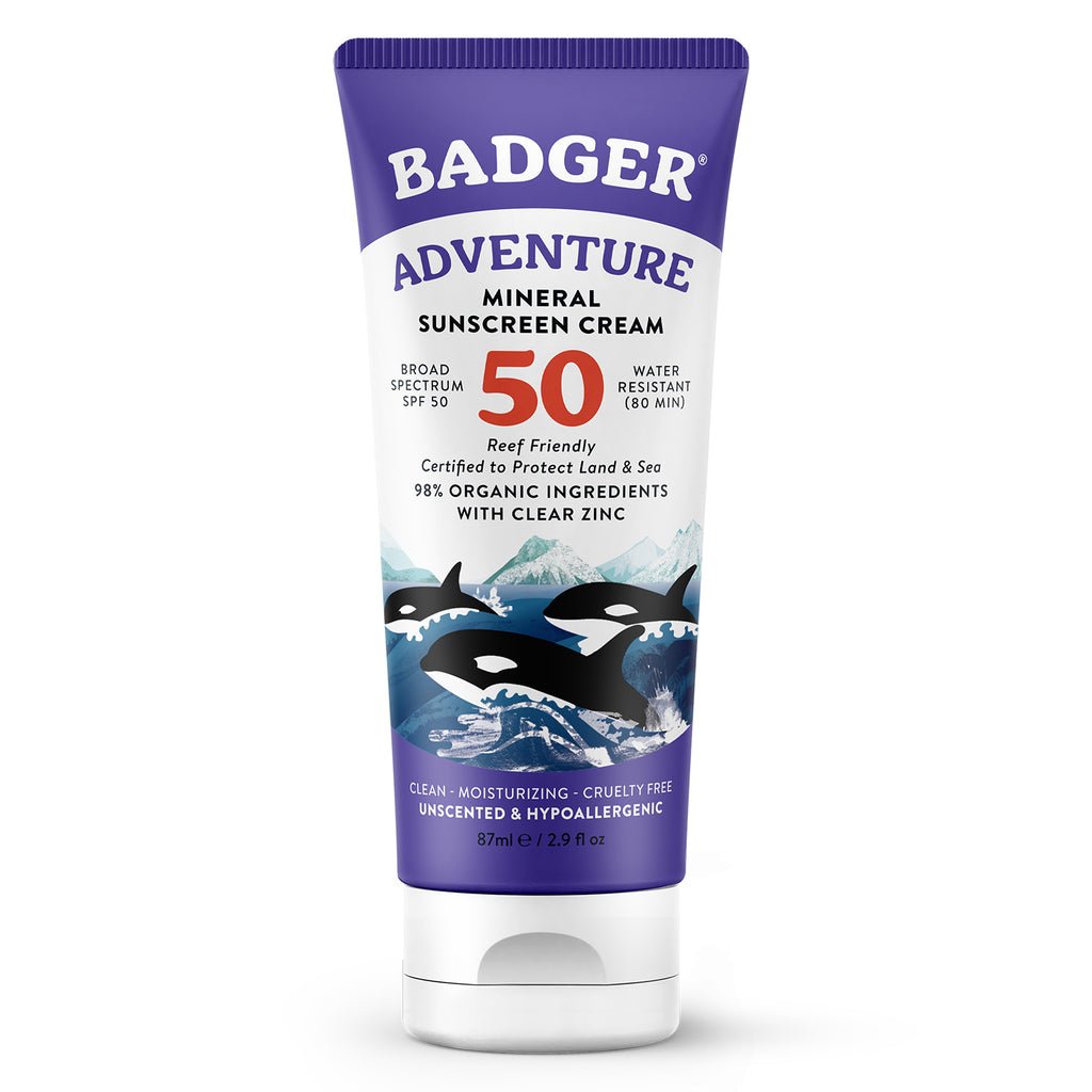 Badger Adventure Mineral Sunscreen Cream - SPF 50 - Quest Outdoors