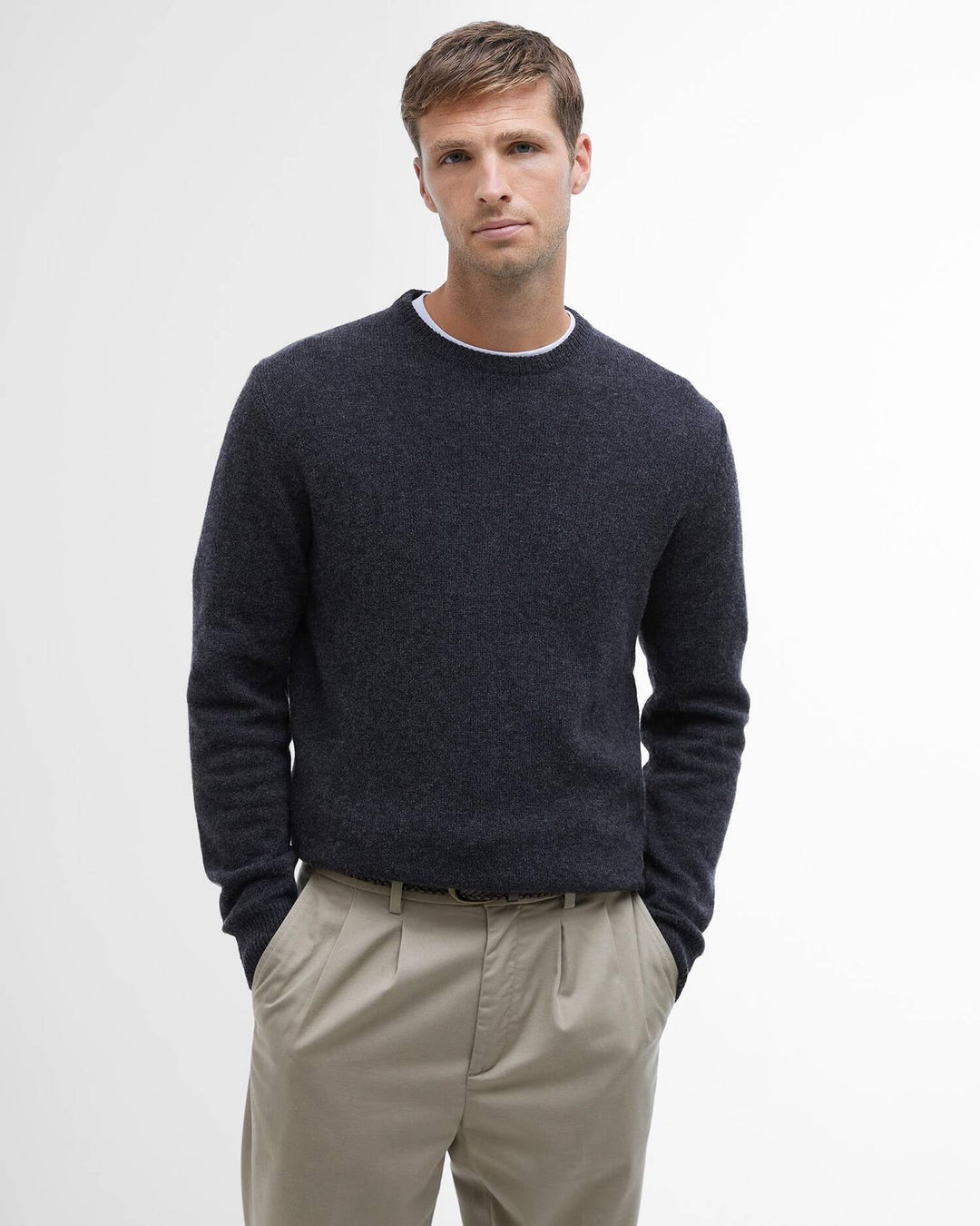 Barbour Men's Essential Crew-Neck Jumper - Quest Outdoors