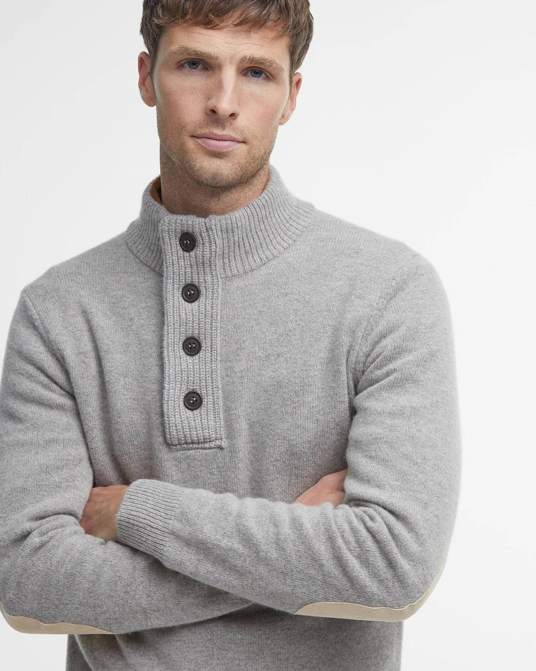 Barbour Men's Essential Elbow Patch Jumper - Quest Outdoors