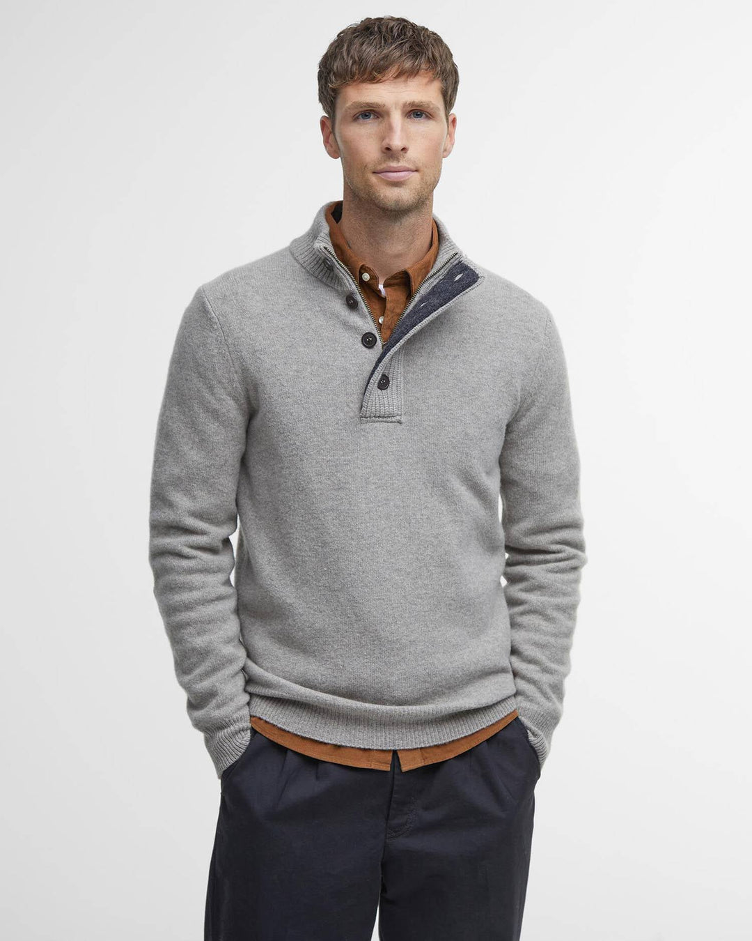 Barbour Men's Essential Elbow Patch Jumper - Quest Outdoors
