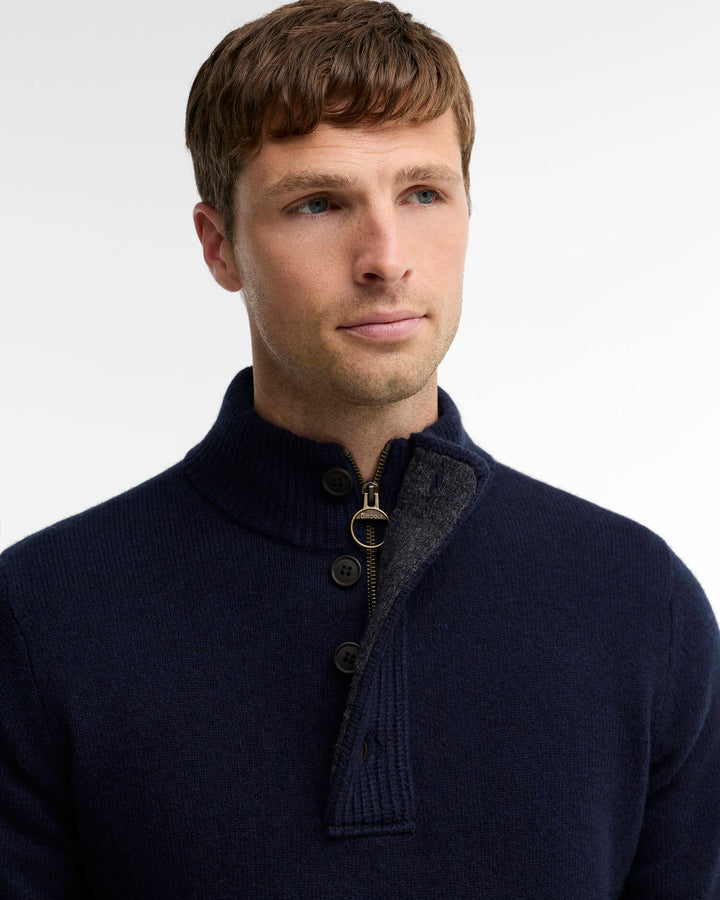Barbour Men's Essential Elbow Patch Jumper - Quest Outdoors