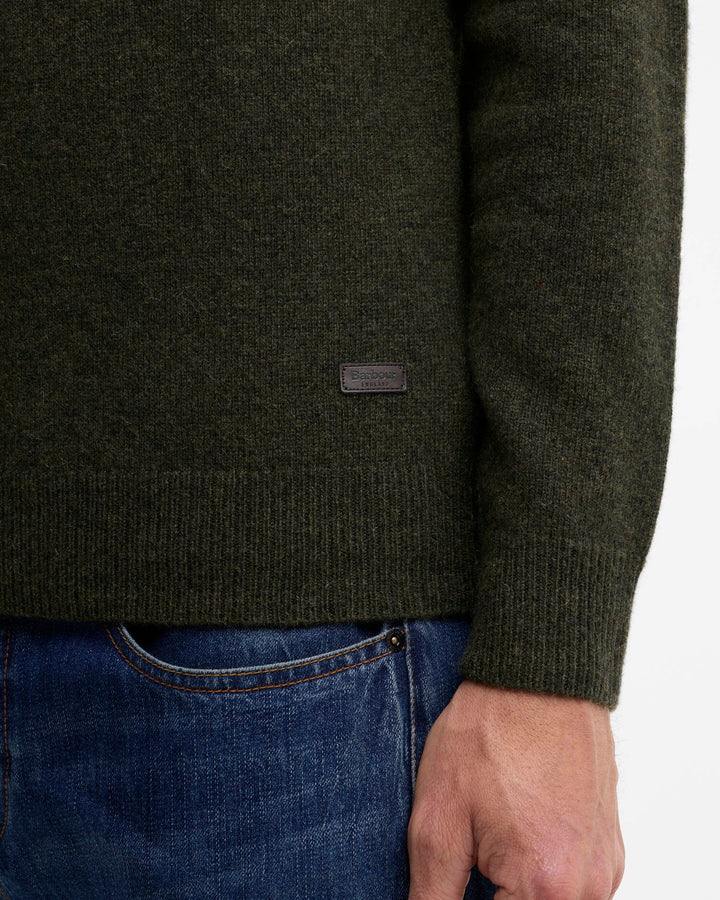 Barbour Men's Essential Elbow Patch Jumper - Quest Outdoors