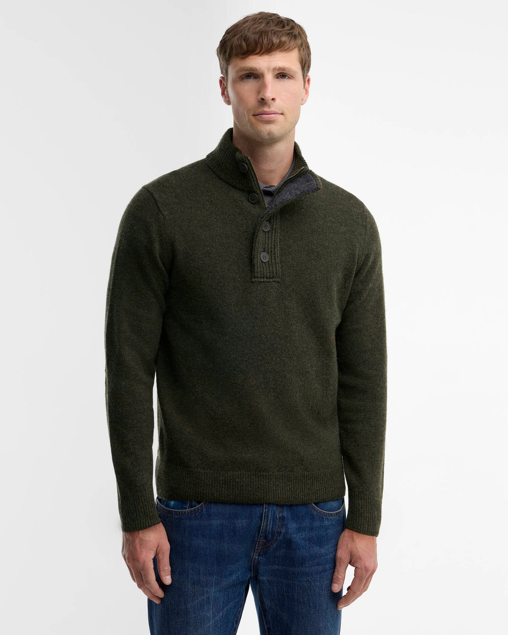Barbour Men's Essential Elbow Patch Jumper - Quest Outdoors