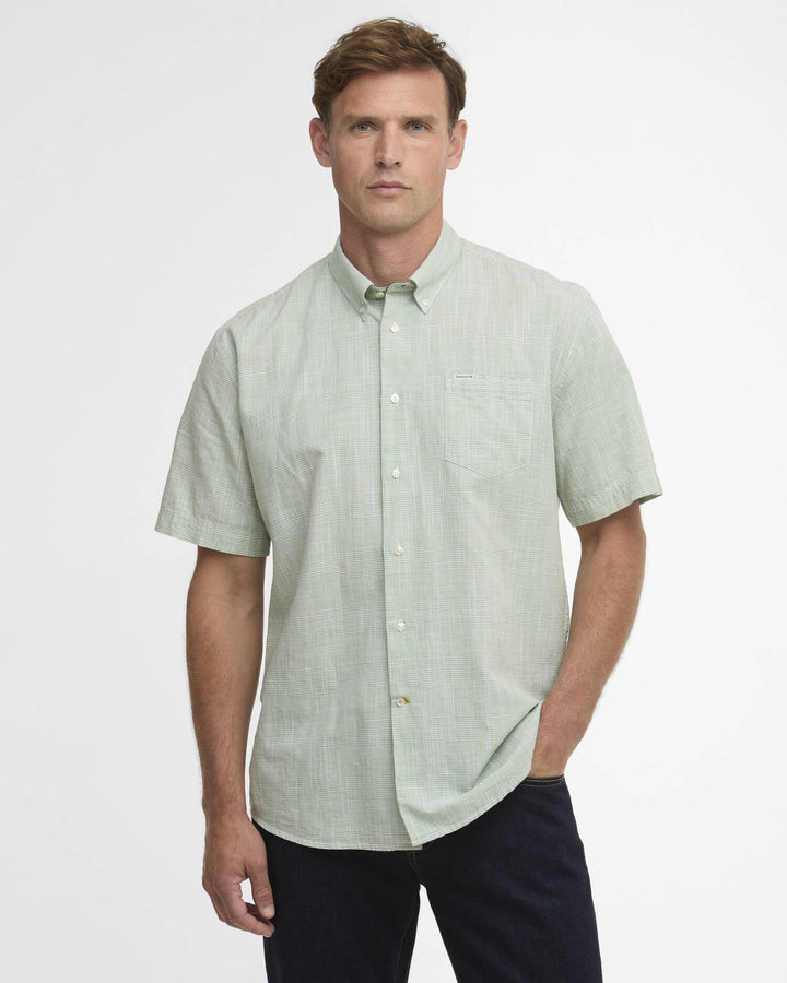 Barbour Men's Fleming Linen Blend Regular S/S Shirt - Quest Outdoors