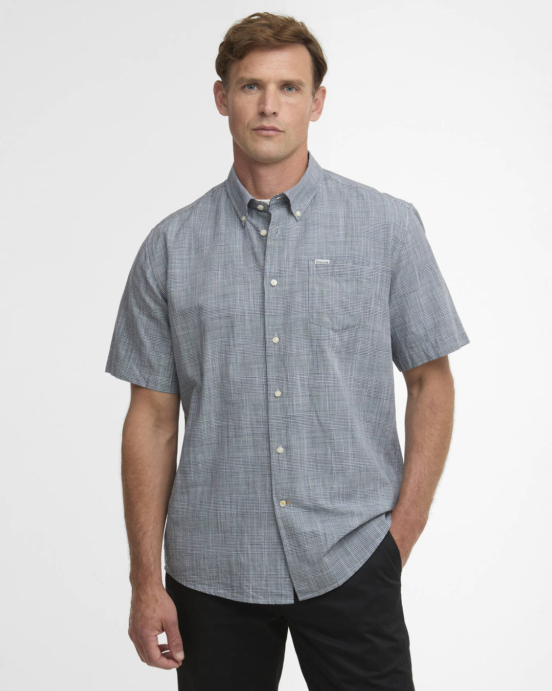 Barbour Men's Fleming Linen Blend Regular S/S Shirt - Quest Outdoors